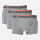 Superdry Men's Orange Label Sport Trunk Boxers Triple Pack - Dark Marl/Dark Marl/Dark Marl