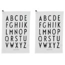 Design Letters Classic Tea Towel - Grey (2 Pack)