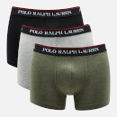 Polo Ralph Lauren Men's 3 Pack Trunk Boxer Shorts - Black/Andover Heather/Moss Green