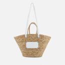 Núnoo Women's Large Wicker Tote Bag - Nature/White