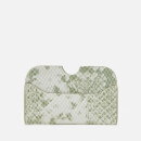 Núnoo Women's Carla Snake Card Holder - Light Green