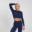 MP Women's Raw Training Ribbed Seamless Long Sleeve Top - Midnight