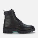 Coach Men's Citysole Pebbled Leather Lace Up Boots - Black