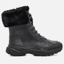 UGG Women's Yose Fluff Waterproof Leather Snow Boots - Black