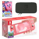 Nintendo Switch Lite (Coral) Kirby Star Allies Pack