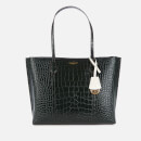 Tory Burch Women's Perry Embossed Small Triple-Compartment Tote Bag - Deep Kelp