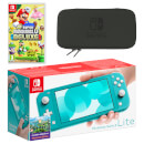 Nintendo Switch Lite (Turquoise) New Super Mario Bros. U Deluxe Pack