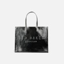 Ted Baker Women's Aevacon East/West Crinkle Patent Embossed Crosshatch Icon Bag - Black