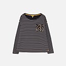 Joules Women's Marina Print Jersey Top - Navy Foil Leopard