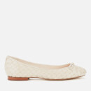 Dune Women's Heyday Woven Leather Ballet Flats - Ecru