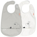 Done by Deer Bib - Deer Friends - 2 Pack - Grey/Beige