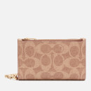 Coach Women's Signature Zip Chain Card Case - Tan Rust