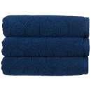 Christy Honeycomb Bath Towel - Set of 2 - Navy