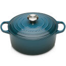 Le Creuset Signature Cast Iron Round Casserole Dish - 24cm - Deep Teal