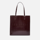 Ted Baker Women's Abzcon Crinkle Patent Embossed Large Icon Tote Bag - Deep Purple