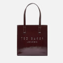 Ted Baker Women's Alicon Crinkle Patent Embossed Small Icon Tote Bag - Deep Purple