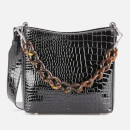 HVISK Women's Amble Croco Small Shoulder Bag - Black