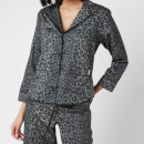 Les Girls Les Boys Women's Girls PJ Top - Grey Leopard