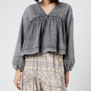 Free People Women's Charlotte Denim Blouse - Black Wash
