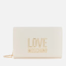 Love Moschino Women's Logo Chain Cross Body Bag - Ivory