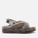 UGG Women's Fab Yeah Sheepskin Slippers - Charcoal