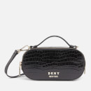 DKNY Women's Octavia Oval Croco Camera Bag - Black/Gold