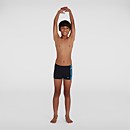 Jungen Allover Panel Aquashorts in Schwarz