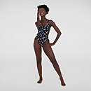Women's Allover Deep U-Back Swimsuit Black