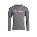 Men's Berghaus Large Logo Long Sleeve T-Shirt - Dark Grey