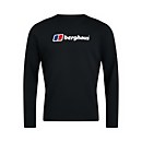 Men's Organic Big Logo Long Sleeve T-Shirt - Black