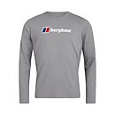 Men's Organic Big Logo Long Sleeve T-Shirt - Dark Grey