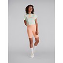 Women's Crop Short Sleeve Tee - Pink / Light Blue