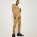 Men's Eclipse Cut And Sew Mixed Fabric Joggers Regular Fit - Nutria Green