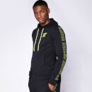 Men's Contrast Print Pullover Hoodie - Black/Limeaide