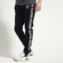 Men's Contrast Print Joggers Regular Fit - Black/Charcoal
