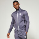 Men's Contrast Trim Poly Track Top - Charcoal/Vapour Grey
