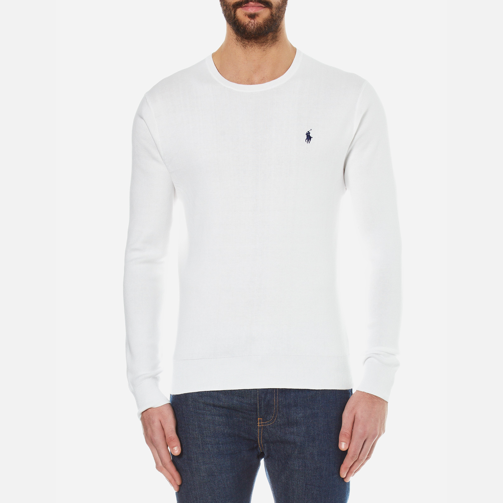 mens white ralph lauren jumper