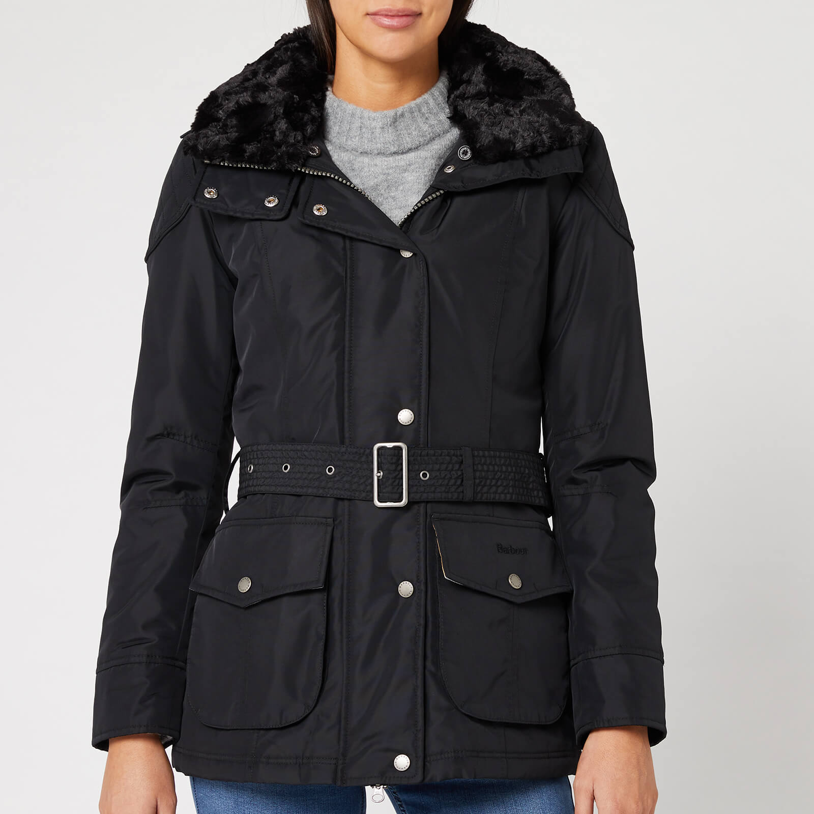 barbour womens outlaw jacket black