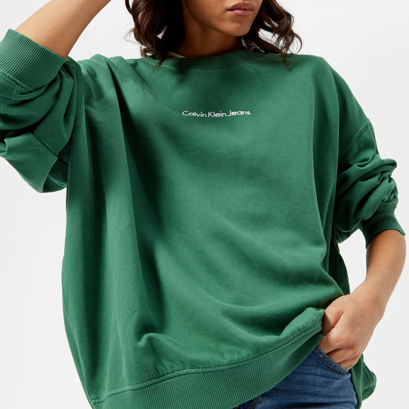 calvin klein green jumper