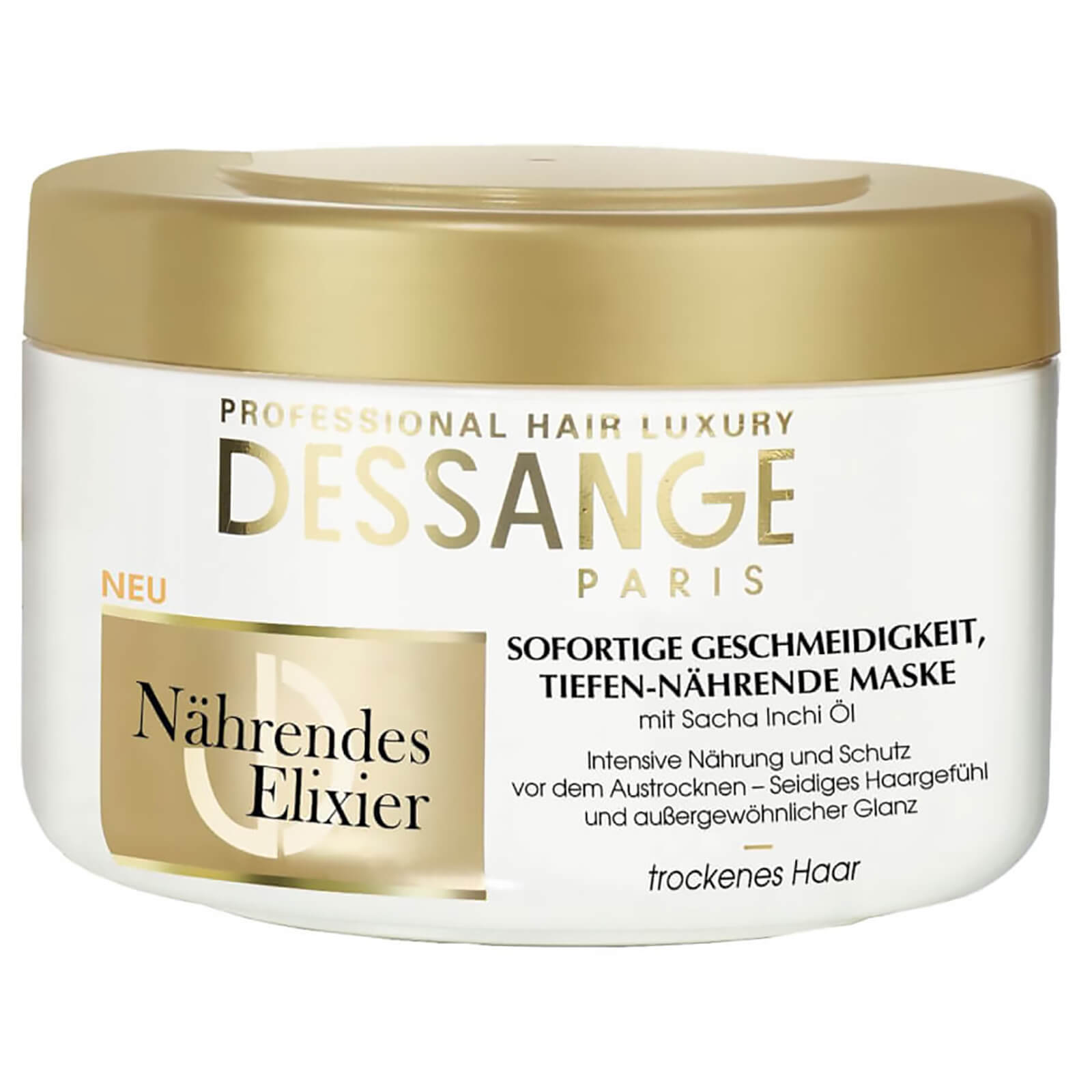 dessange professional hair luxury paris nahrendes elixier sofortige geschmeidigkeit und tiefen nahrende maske