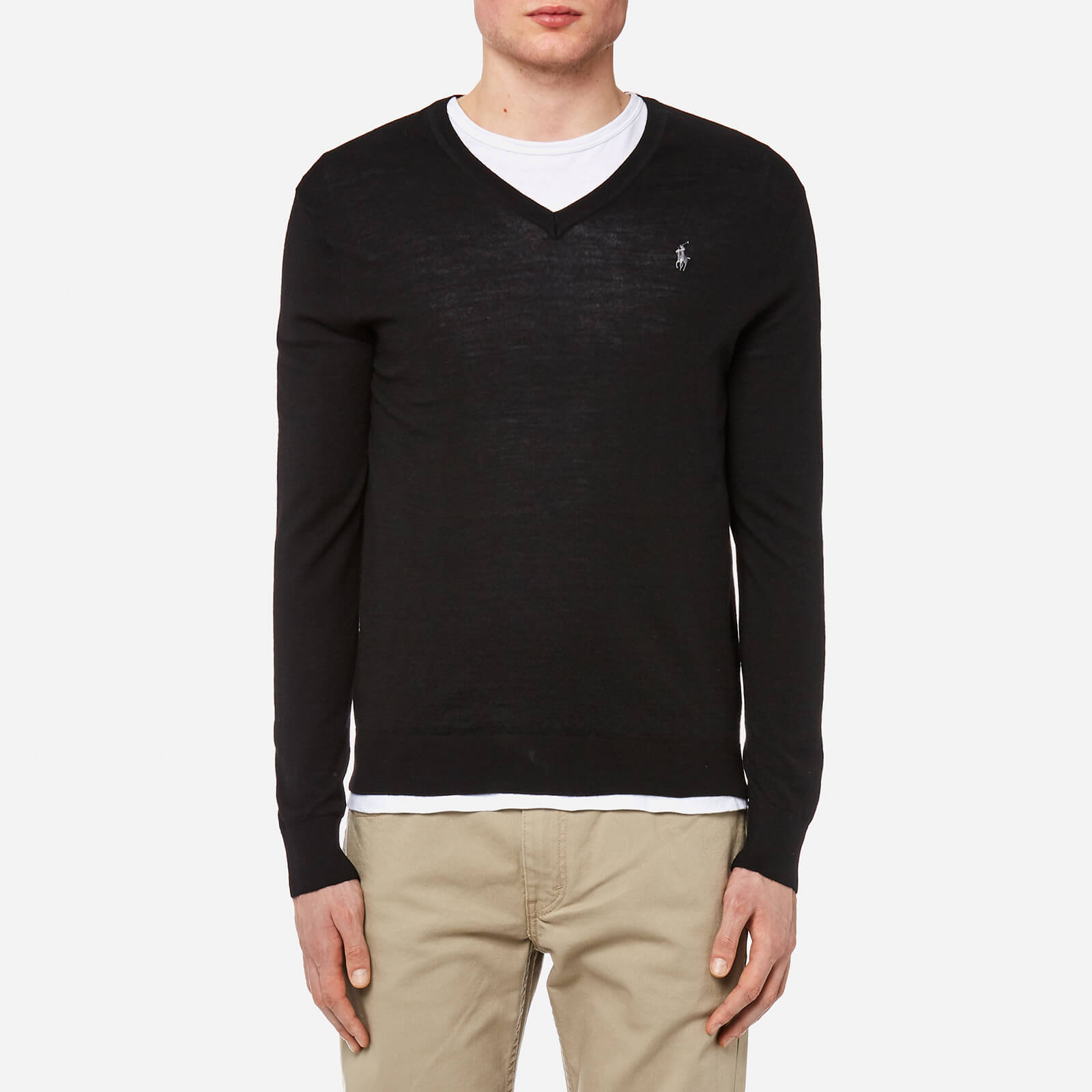 black polo v neck