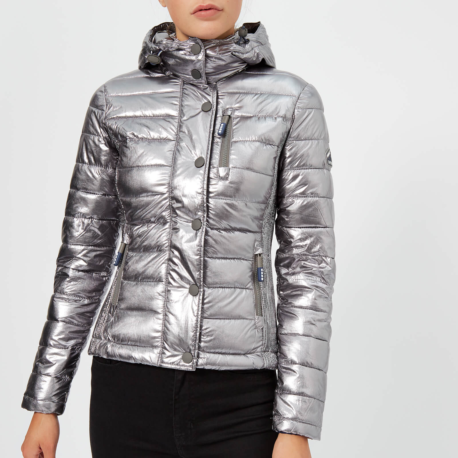 silver superdry jacket