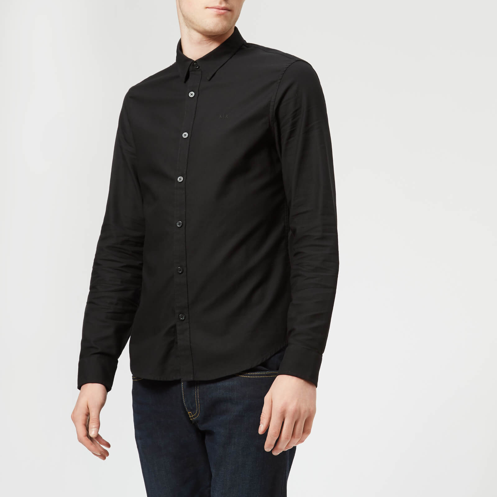 armani exchange shirt black