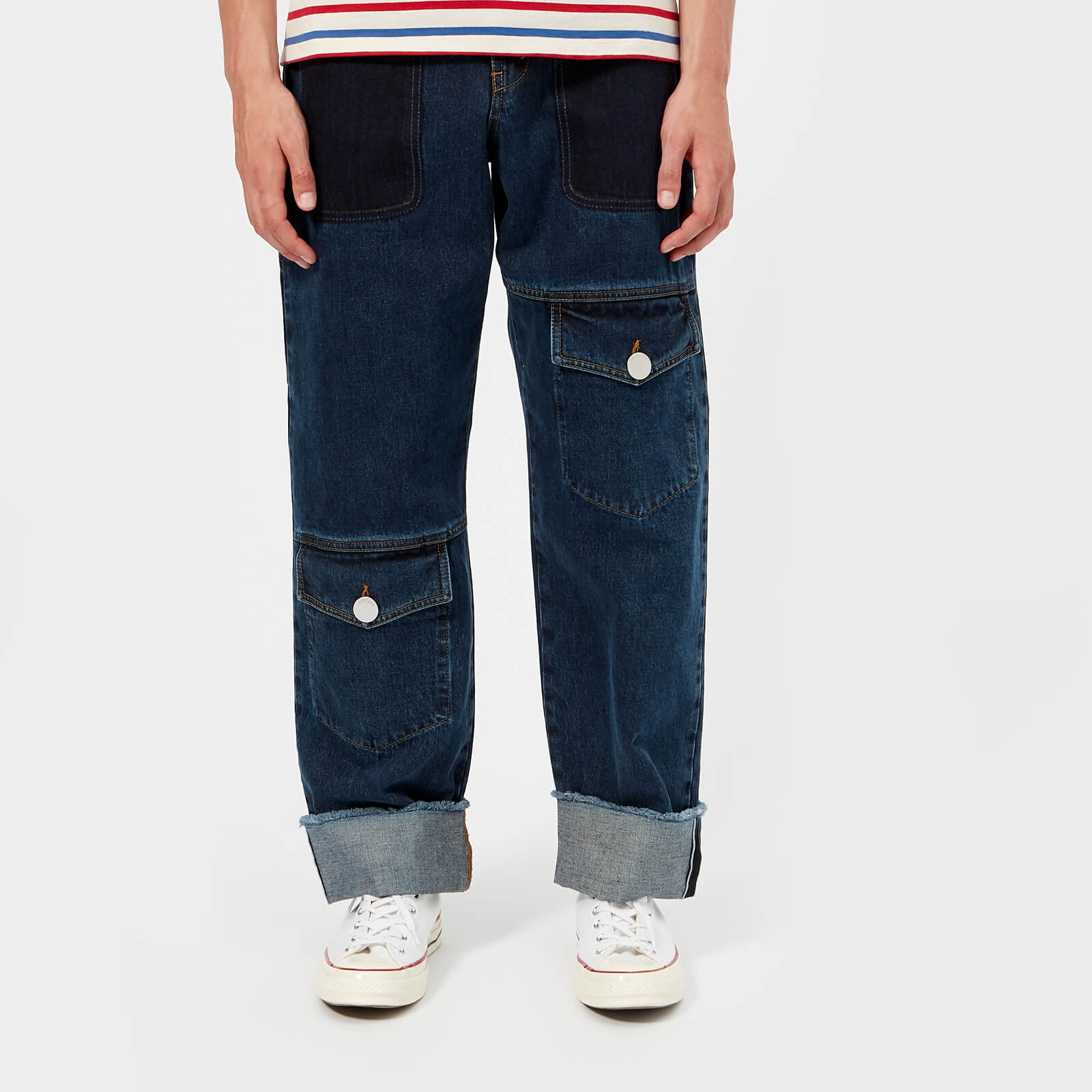 mens multi pocket jeans