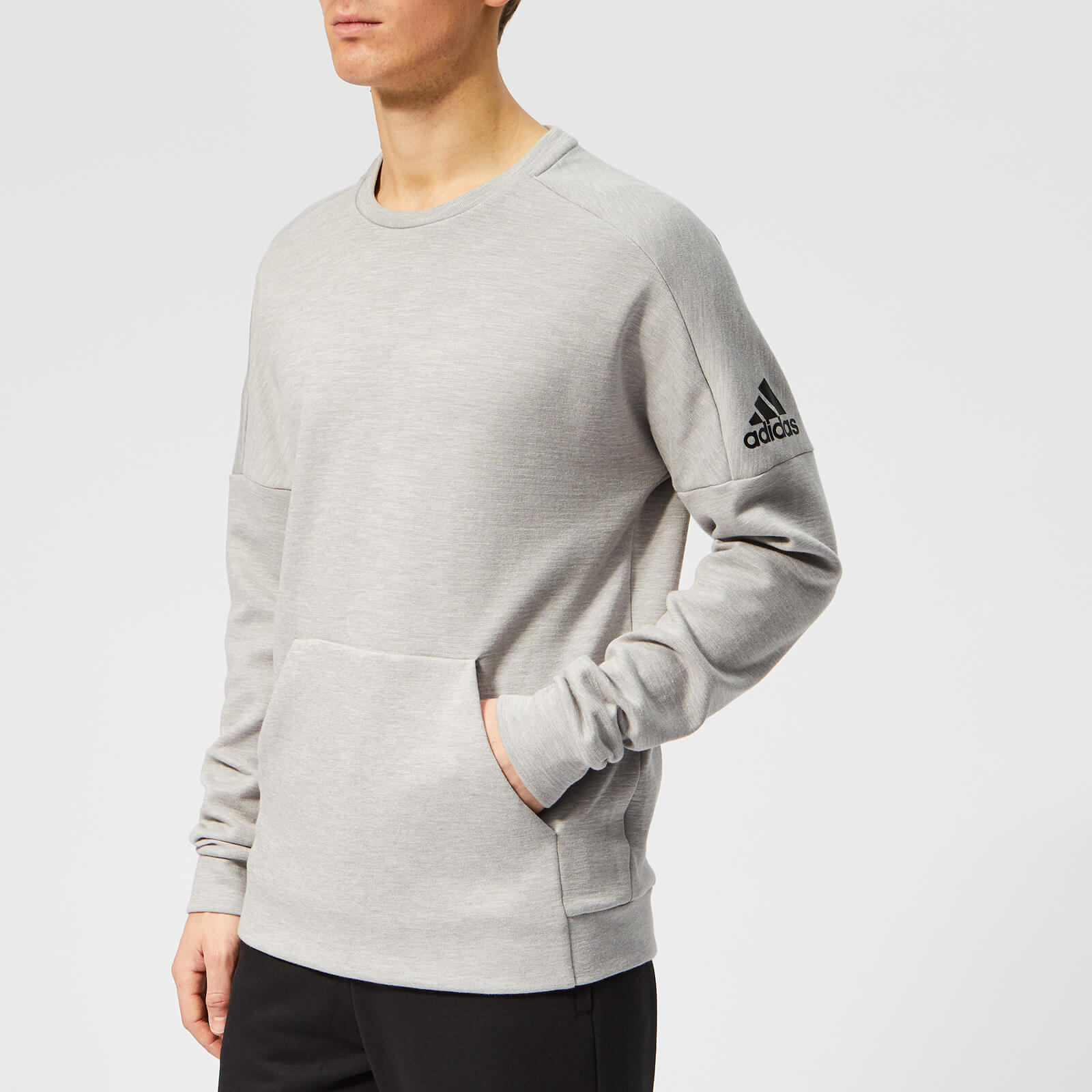 grey adidas crew neck sweatshirt