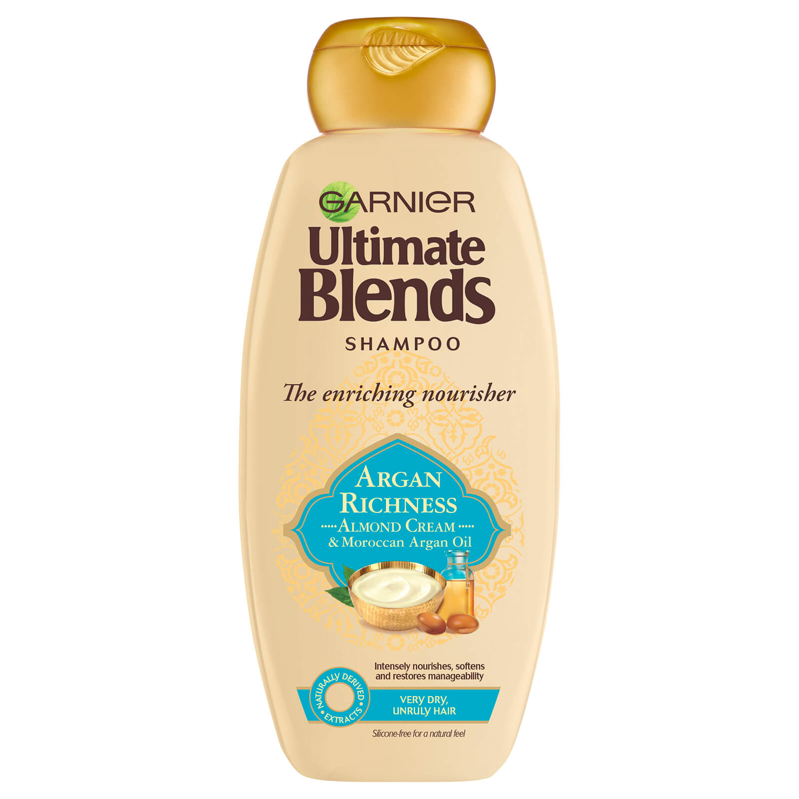 Garnier Ultimate Blends Argan Oil Almond Cream Dry Hair Shampoo 360ml Free Us Shipping Lookfantastic