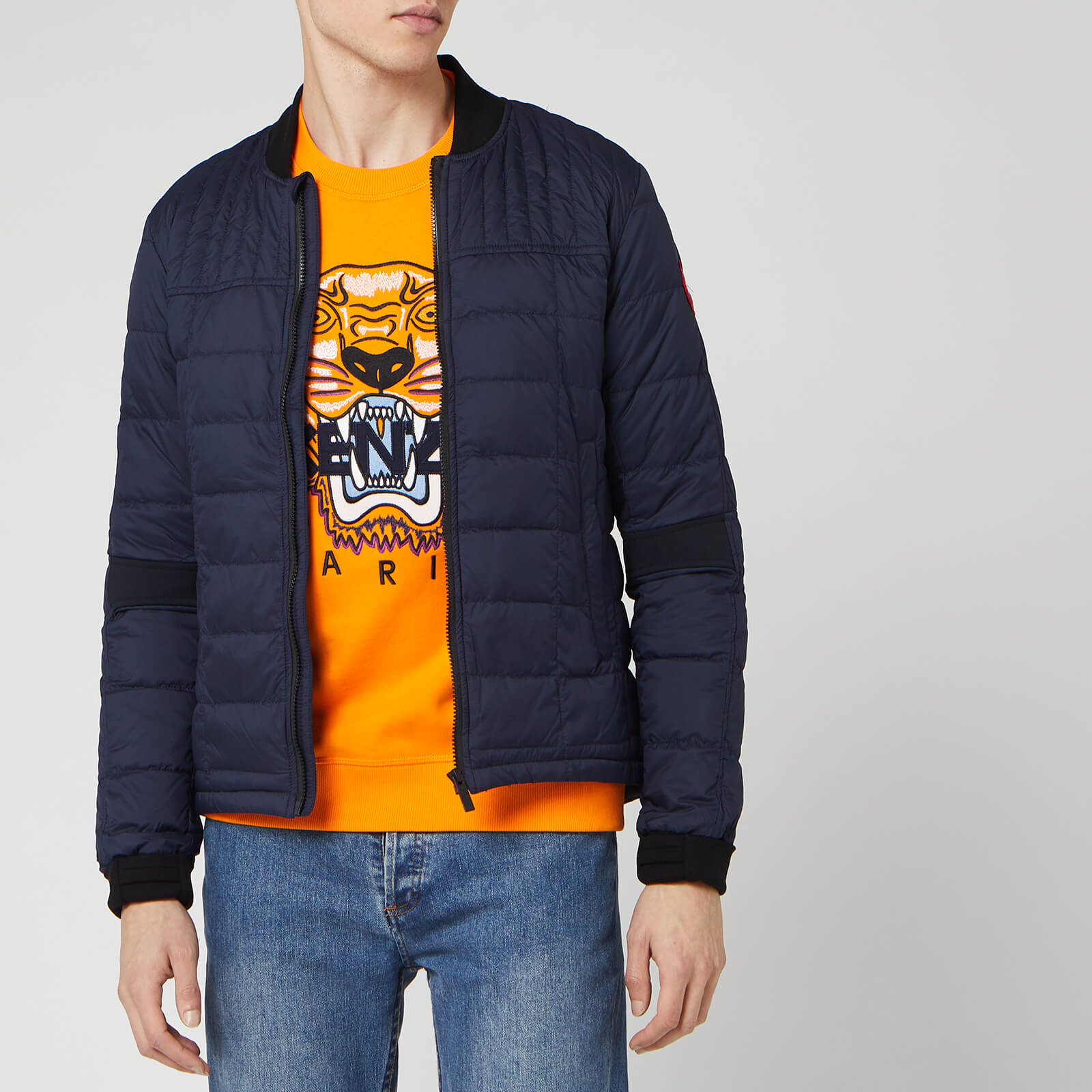 black lightweight puffer coat