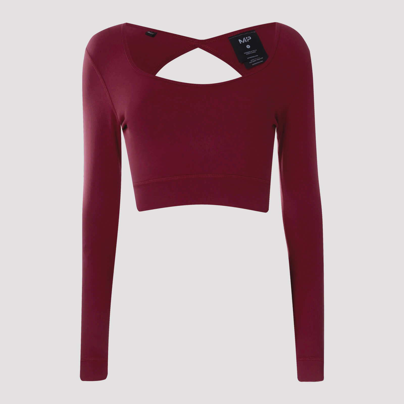 red mesh long sleeve top