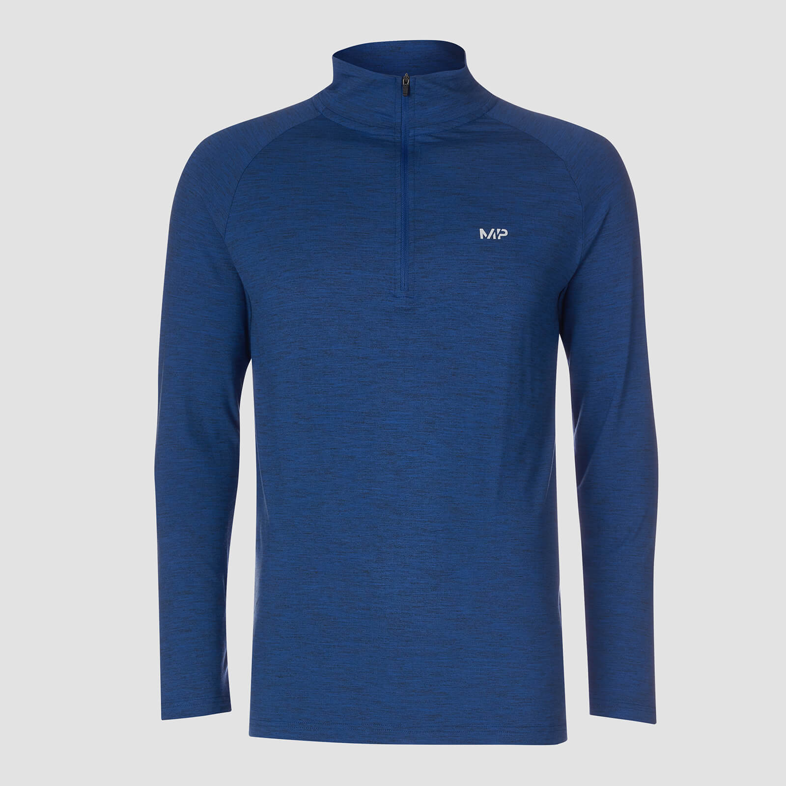 MP Men's Performance 1/4 Zip Black & Blue MYPROTEIN™