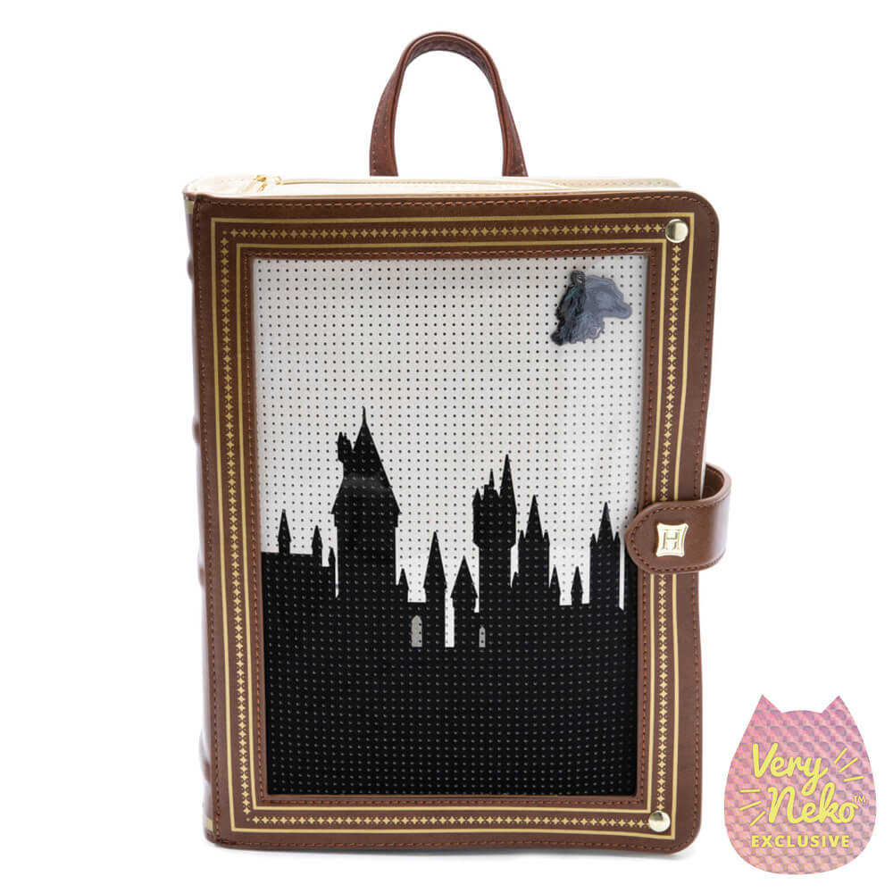 loungefly harry potter hogwarts book pin collector mini backpack veryneko exclusive